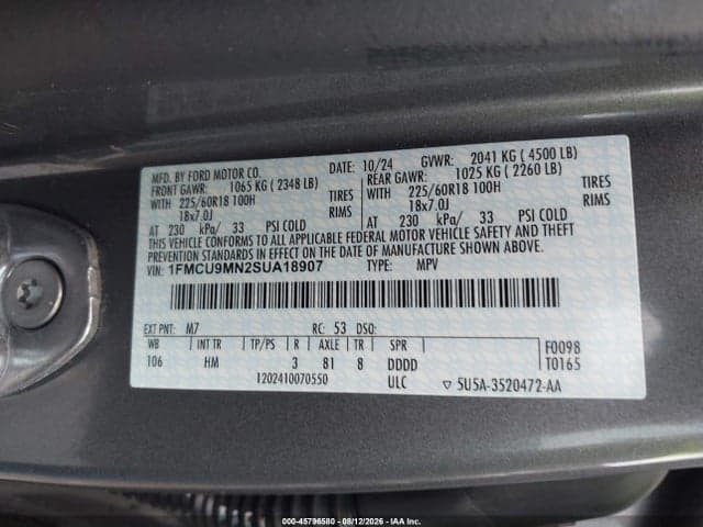 2025 FORD ESCAPE ST-LINE 9