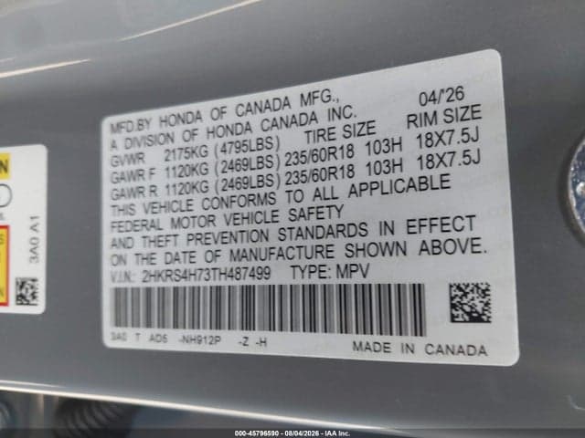 2026 HONDA CR-V EX-L AWD 9