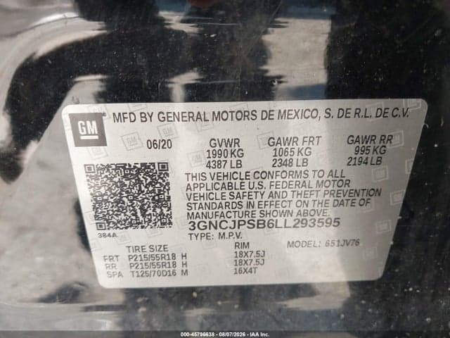 2020 CHEVROLET TRAX AWD LT 9