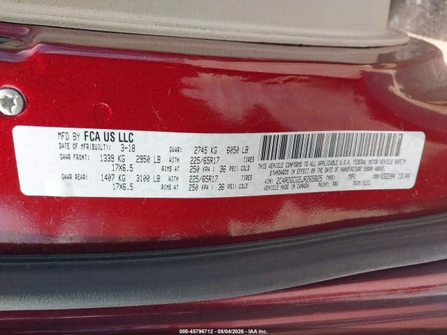 2018 DODGE GRAND CARAVAN SXT 9
