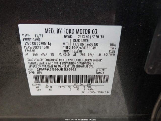 2018 FORD EDGE SE 9