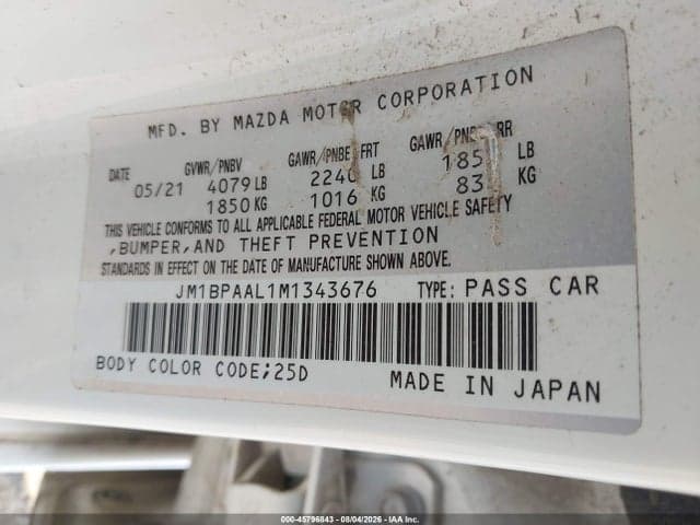 2021 MAZDA MAZDA3 2.5 S 9
