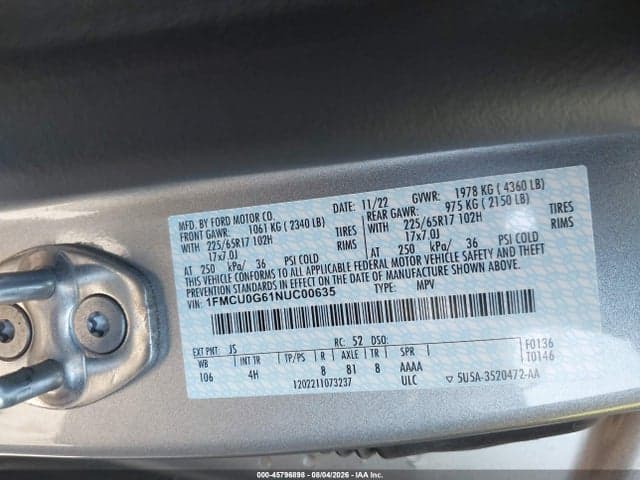 2022 FORD ESCAPE SE 9