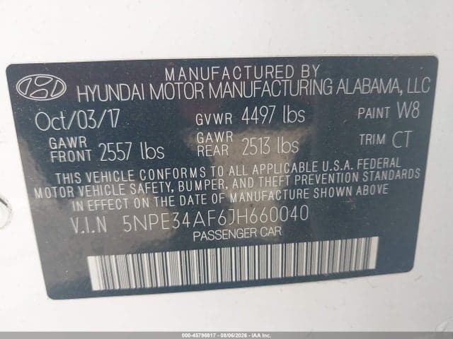 2018 HYUNDAI SONATA LIMITED 9