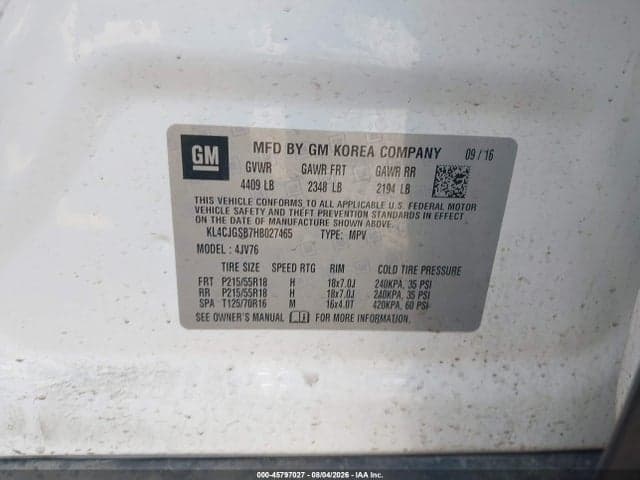 2017 BUICK ENCORE ESSENCE 9
