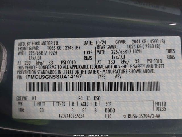 2025 FORD ESCAPE ACTIVE 9