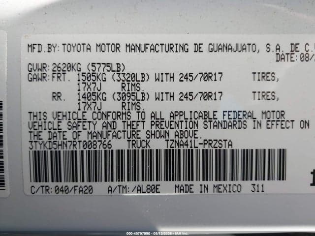 2024 TOYOTA TACOMA SR 9