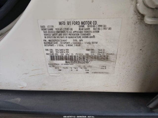2020 FORD ECOSPORT S 9