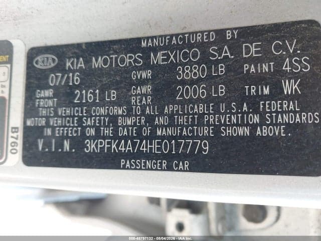 2017 KIA FORTE LX 9