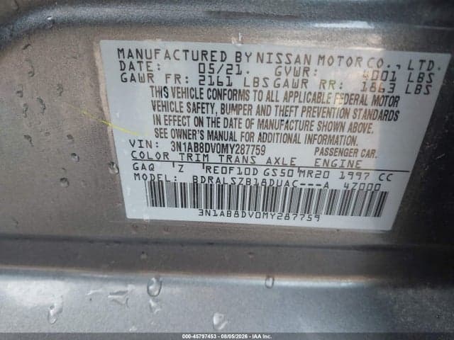 2021 NISSAN SENTRA SR XTRONIC CVT 9
