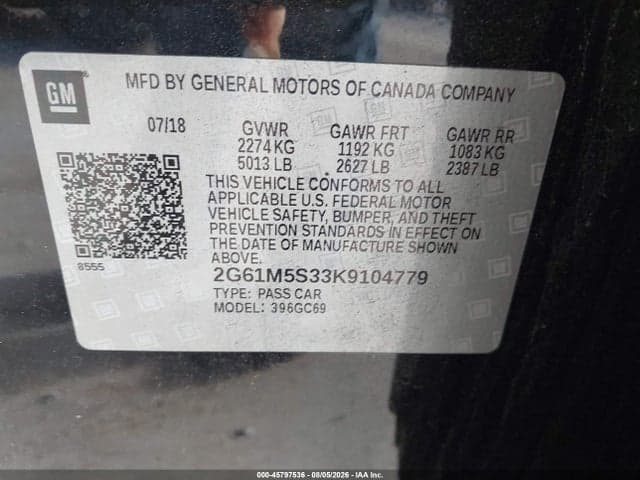 2019 CADILLAC XTS LUXURY 9