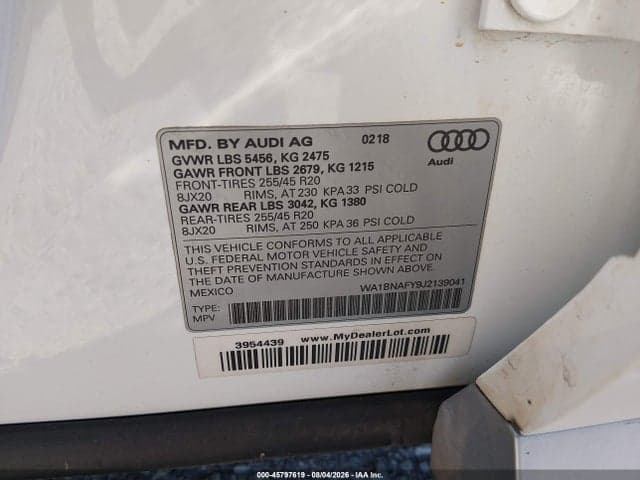 2018 AUDI Q5 2.0T PREMIUM/2.0T TECH PREMIUM 8