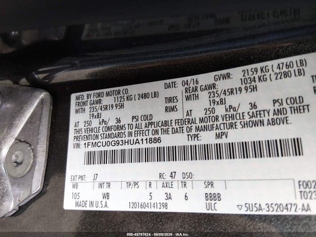 2017 FORD ESCAPE SE 9