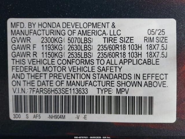 2025 HONDA CR-V HYBRID SPORT 9