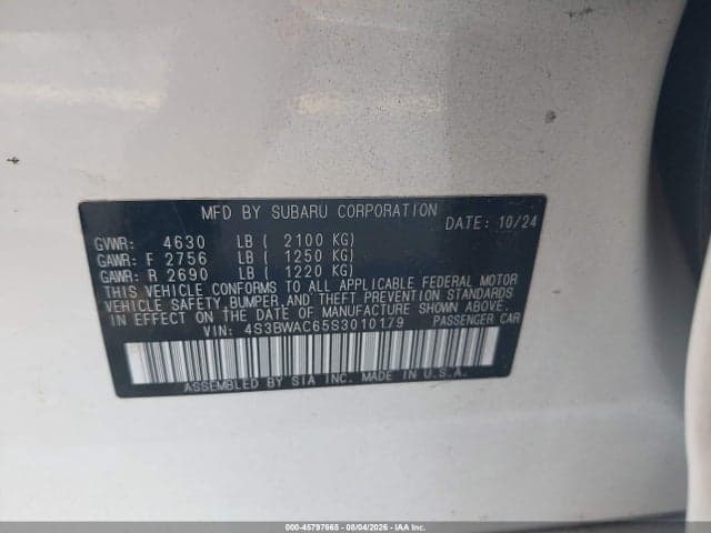 2025 SUBARU LEGACY PREMIUM 9
