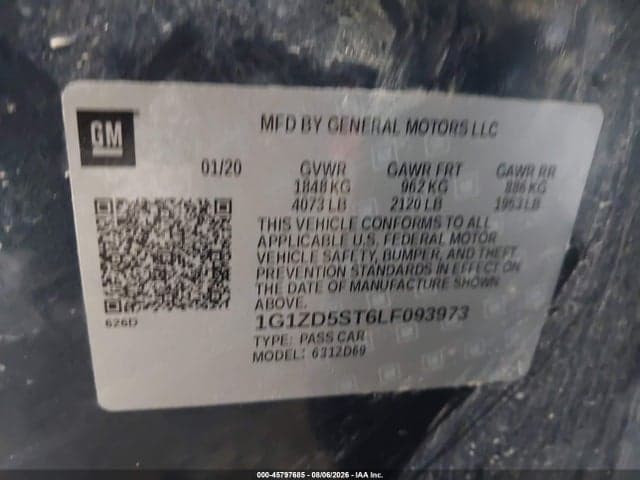 2020 CHEVROLET MALIBU FWD LT 9