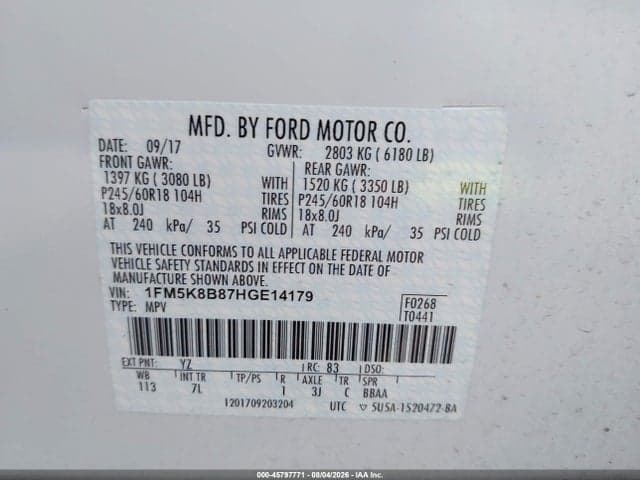 2017 FORD EXPLORER 8