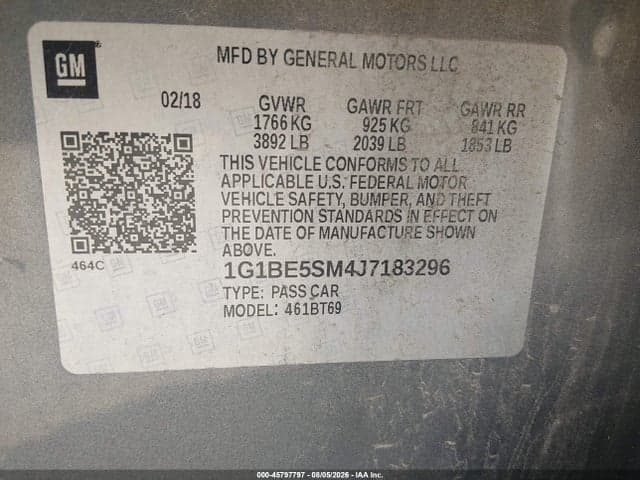 2018 CHEVROLET CRUZE LT AUTO 9