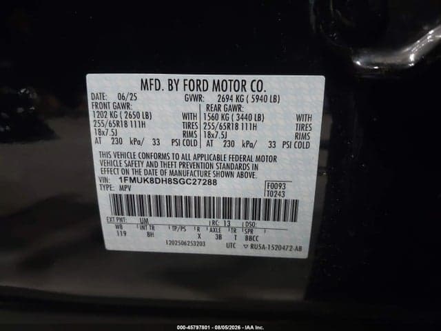 2025 FORD EXPLORER ACTIVE 9