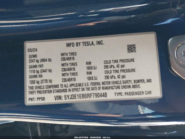 2024 TESLA MODEL 3 LONG RANGE DUAL MOTOR ALL-WHEEL DRIVE 9