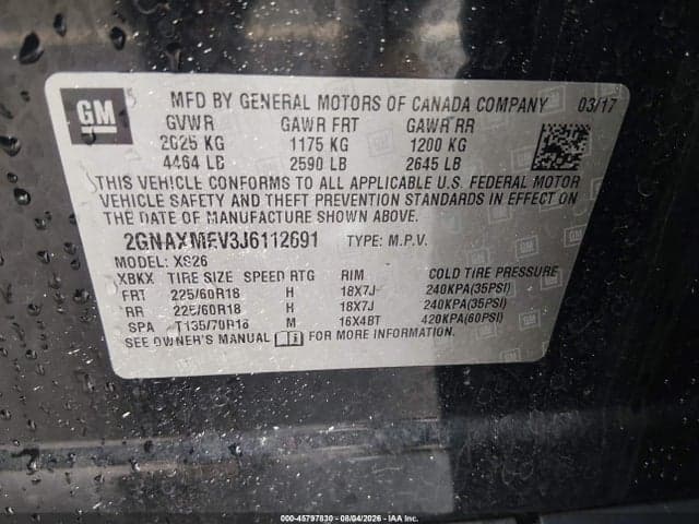 2018 CHEVROLET EQUINOX PREMIER 9