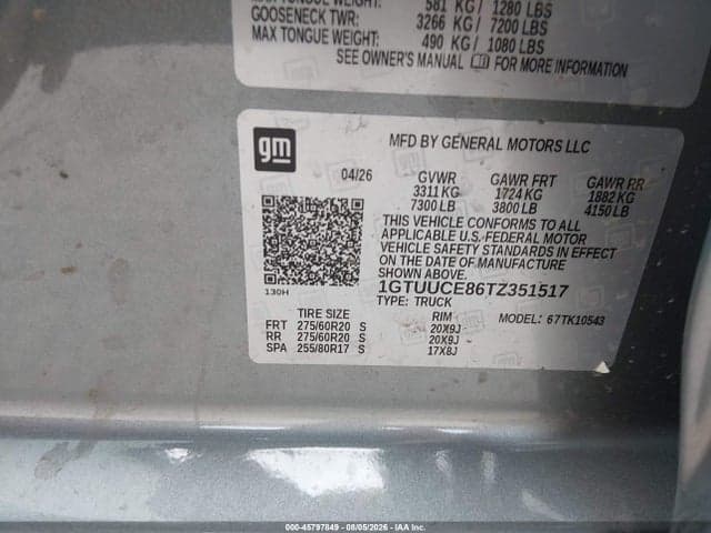 2026 GMC SIERRA 1500 , SHORT BED, ELEVATION, 4WD 9