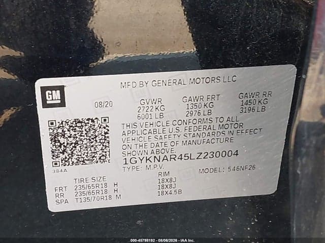 2020 CADILLAC XT5 FWD LUXURY 9