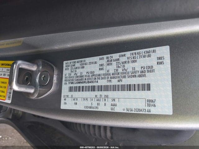 2024 FORD ESCAPE ST-LINE 9