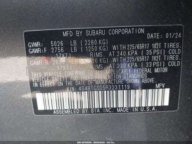 2024 SUBARU OUTBACK WILDERNESS 9