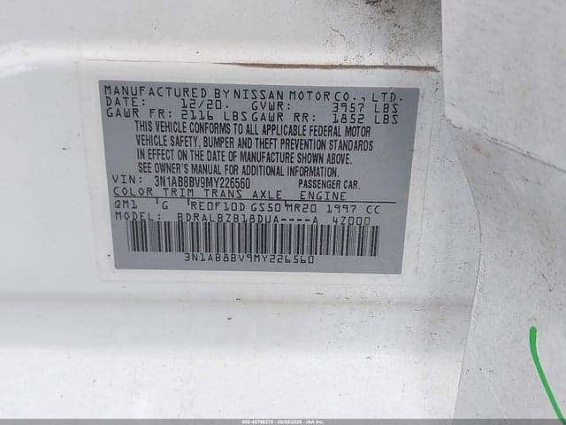 2021 NISSAN SENTRA S XTRONIC CVT 9