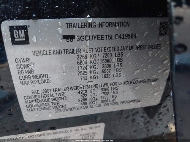 2020 CHEVROLET SILVERADO 1500 4WD SHORT BED RST 9