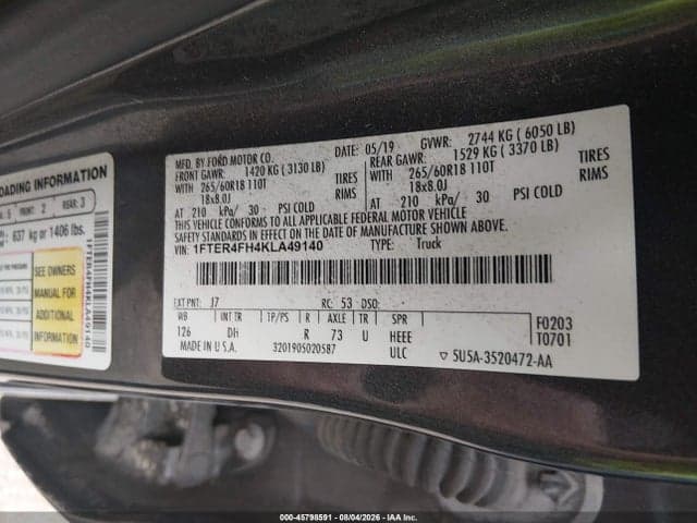 2019 FORD RANGER LARIAT 9