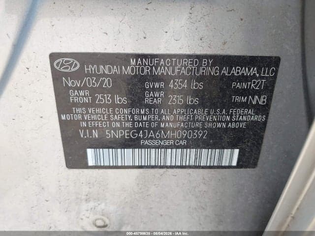 2021 HYUNDAI SONATA SE 9
