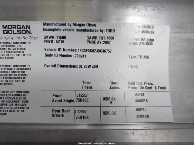 2018 FORD E-350 STRIPPED 9