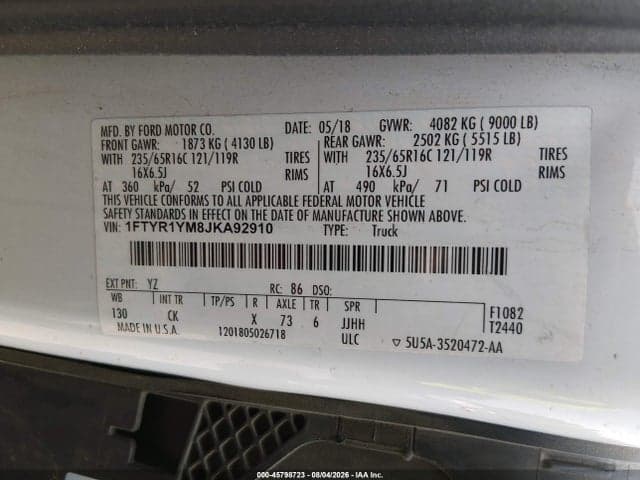 2018 FORD TRANSIT-250 4