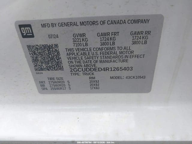 2024 CHEVROLET SILVERADO 1500 4WD SHORT BED LT 9