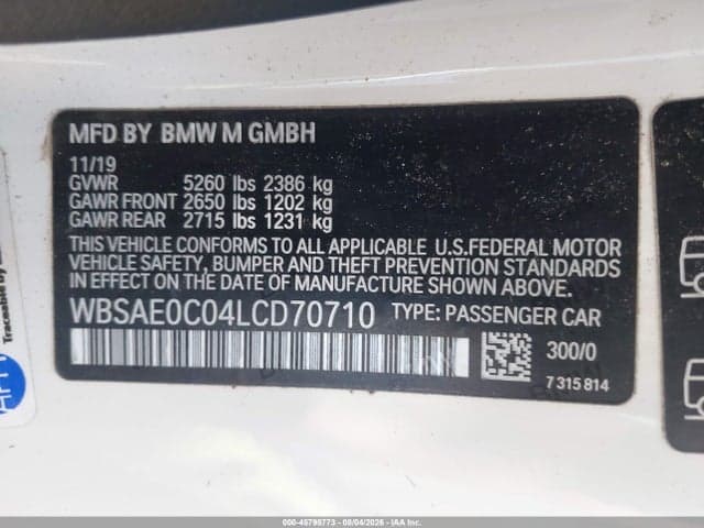 2020 BMW M8 COMPETITION 9