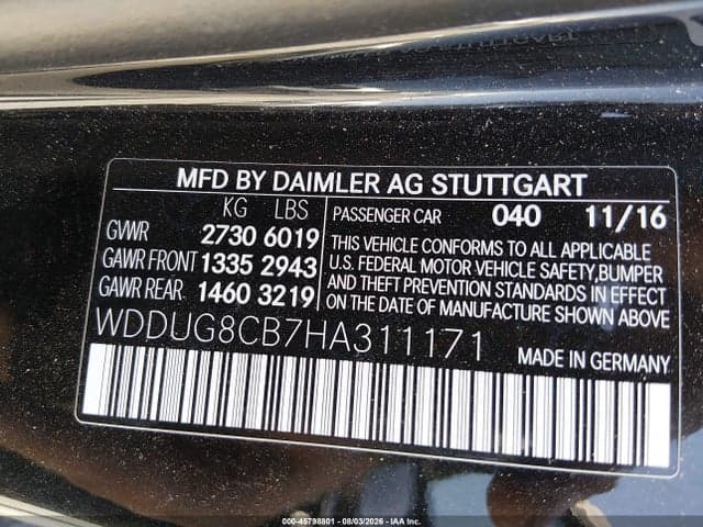 2017 MERCEDES-BENZ S 550 9