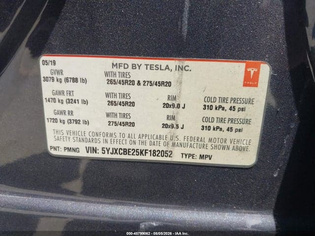 2019 TESLA MODEL X 100D/75D/LONG RANGE 9
