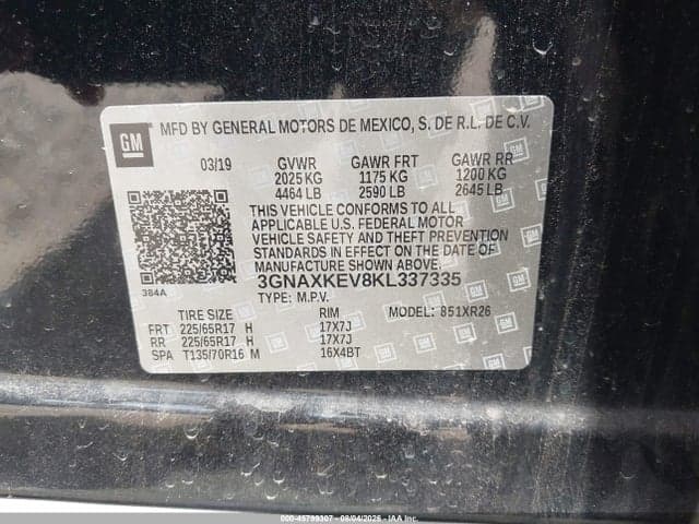 2019 CHEVROLET EQUINOX LT 9