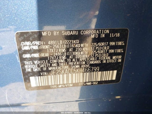 2019 SUBARU FORESTER 9