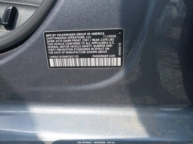 2021 VOLKSWAGEN PASSAT 2.0T SE 9