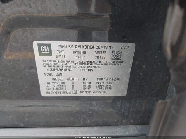 2017 BUICK ENCORE PREFERRED II 9