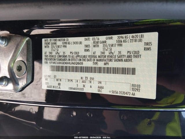 2017 FORD ESCAPE SE 9