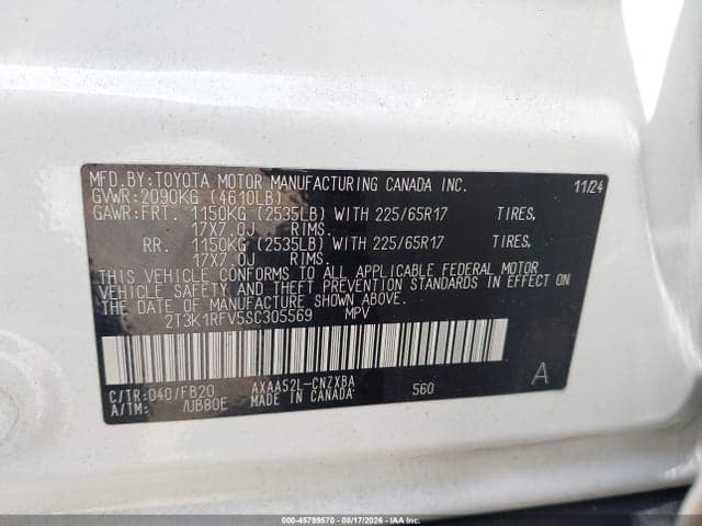 2025 TOYOTA RAV4 LE 9