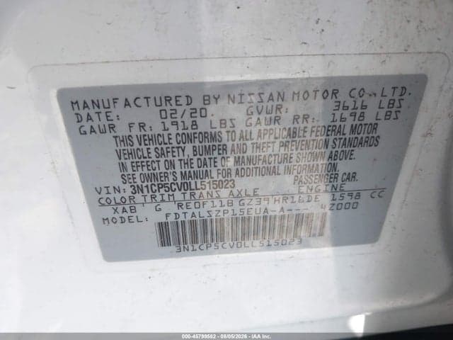 2020 NISSAN KICKS SV XTRONIC CVT 9