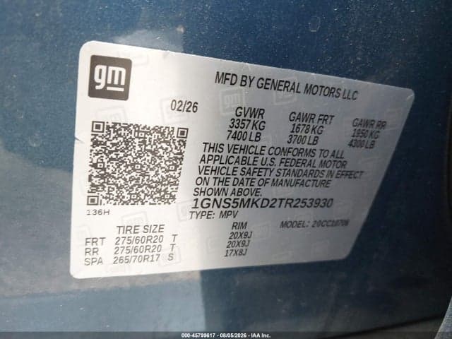 2026 CHEVROLET TAHOE LS 9
