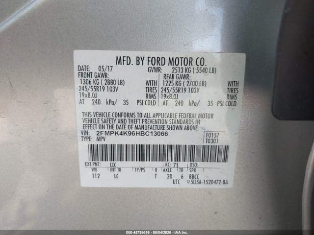 2017 FORD EDGE TITANIUM 9