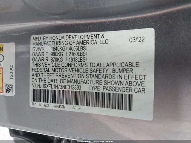 2022 HONDA CIVIC EX-L 9