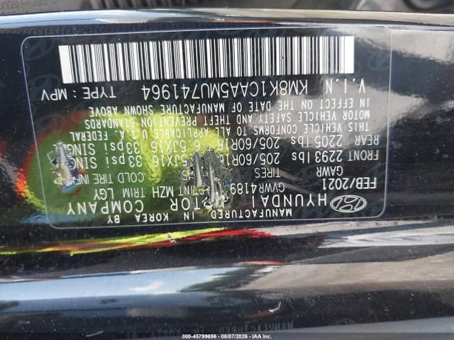 2021 HYUNDAI KONA SE 9